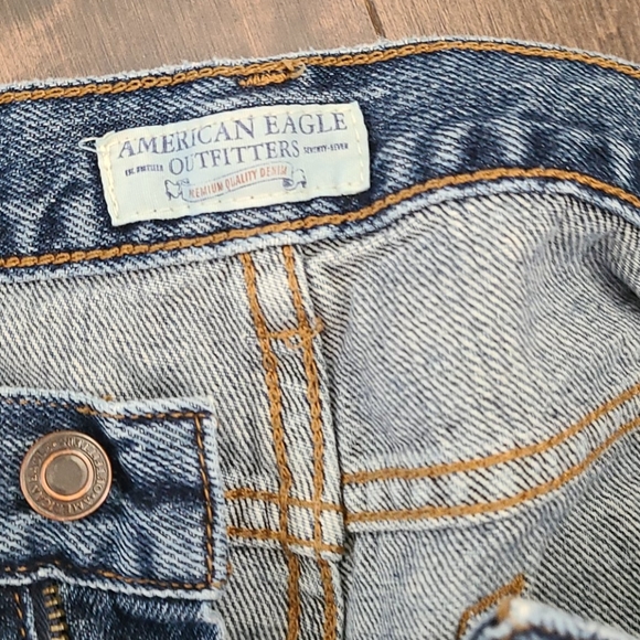 100% Cotton Flare Sz 8 Long American Eagle jeans Favorite Flare 9 inch rise - Picture 4 of 11